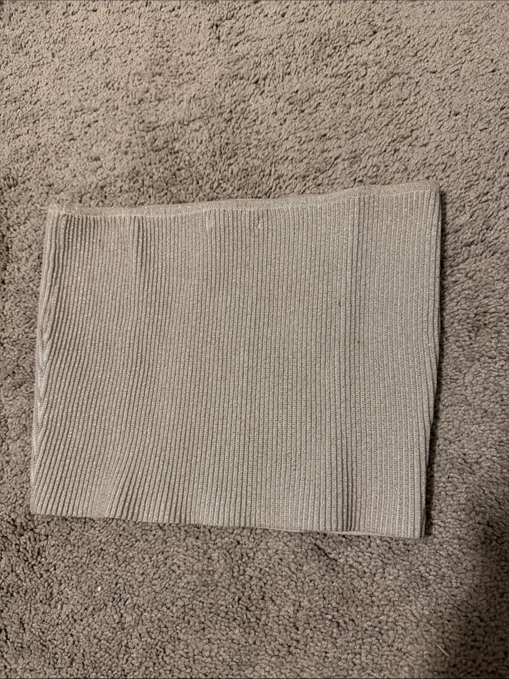 Women’s Beige Ribbed Knit tube top Kendall and Kylie’s
